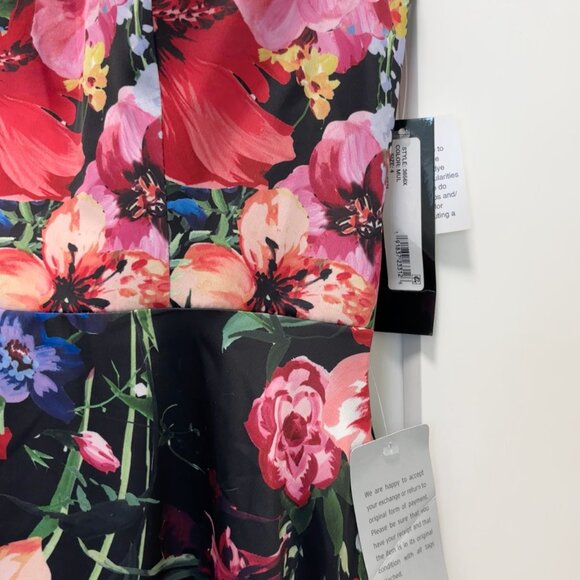 NWT Xscape floral Hi Low Floral Cocktail Dress Small (MSRP $189) - Picture 4 of 7